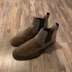 Taupe Suede Chelsea Boots